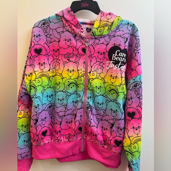 Justice Other - Justice Care Bears Hoodie - Pink, Yellow, Blue